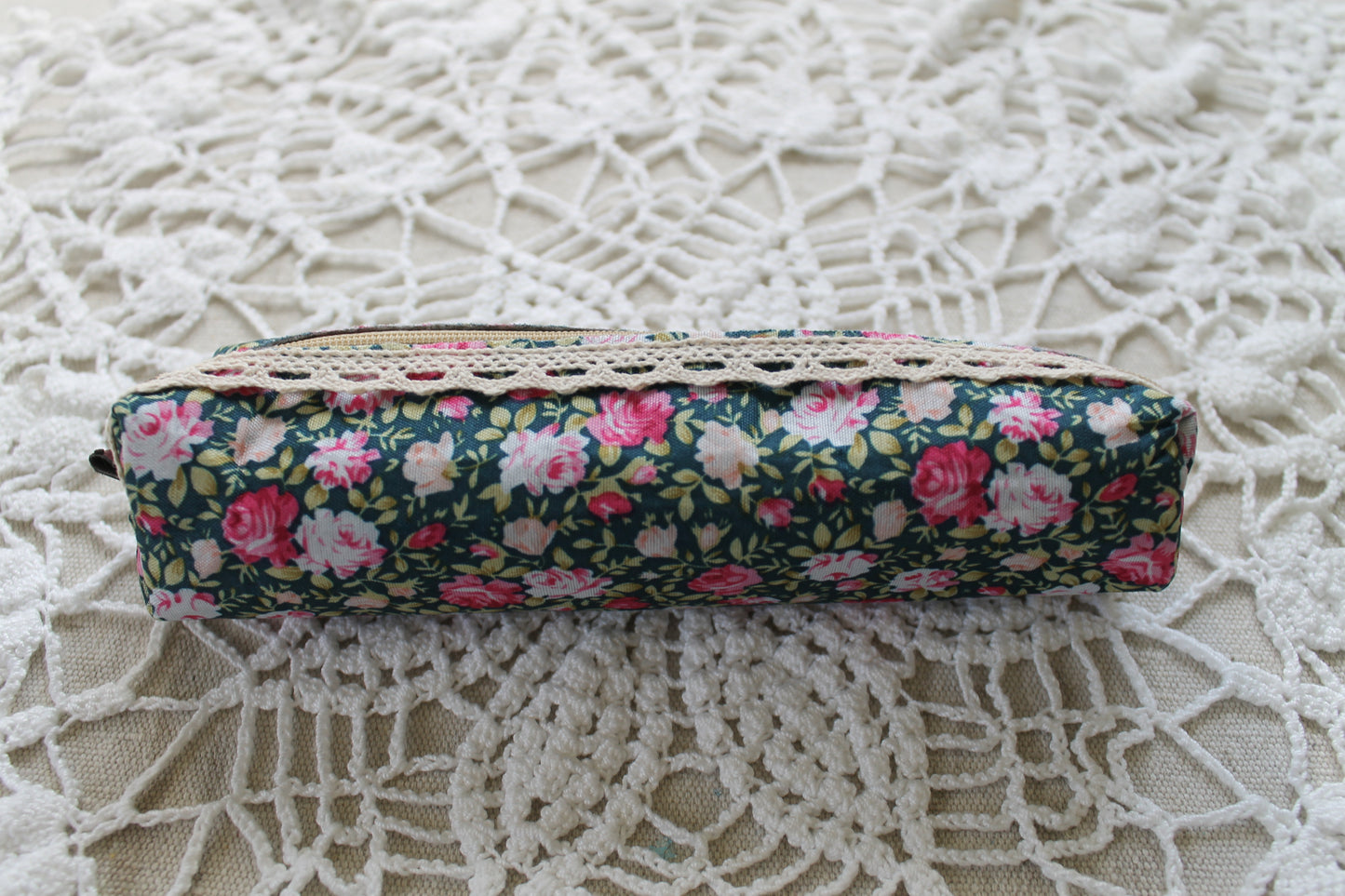 Teal Floral Pen Pouch