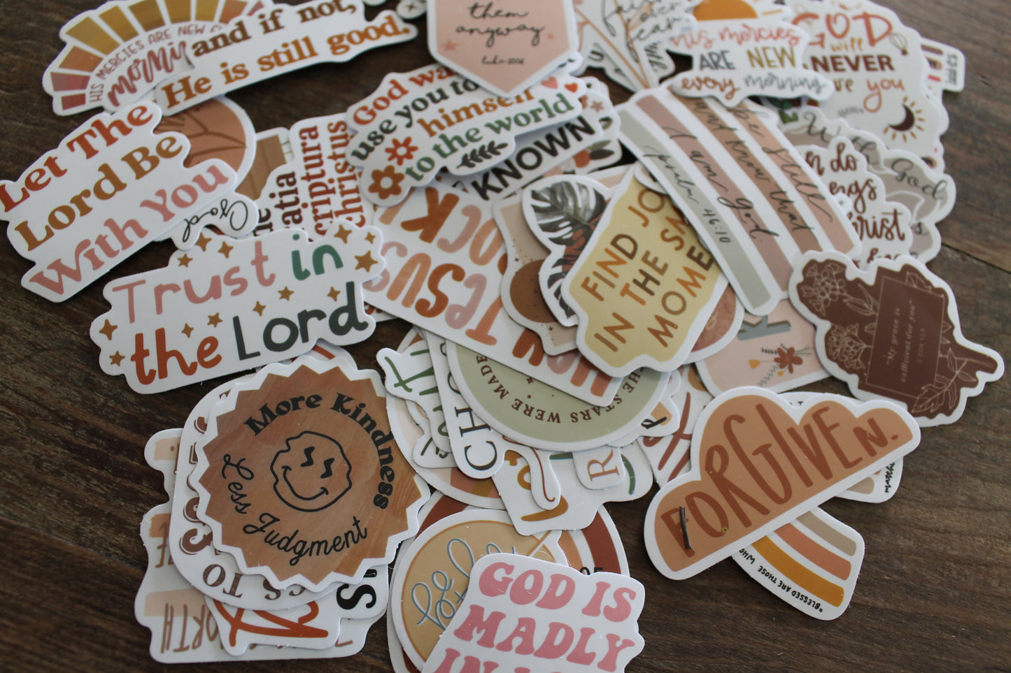 50pc. Boho Style Faith Stickers