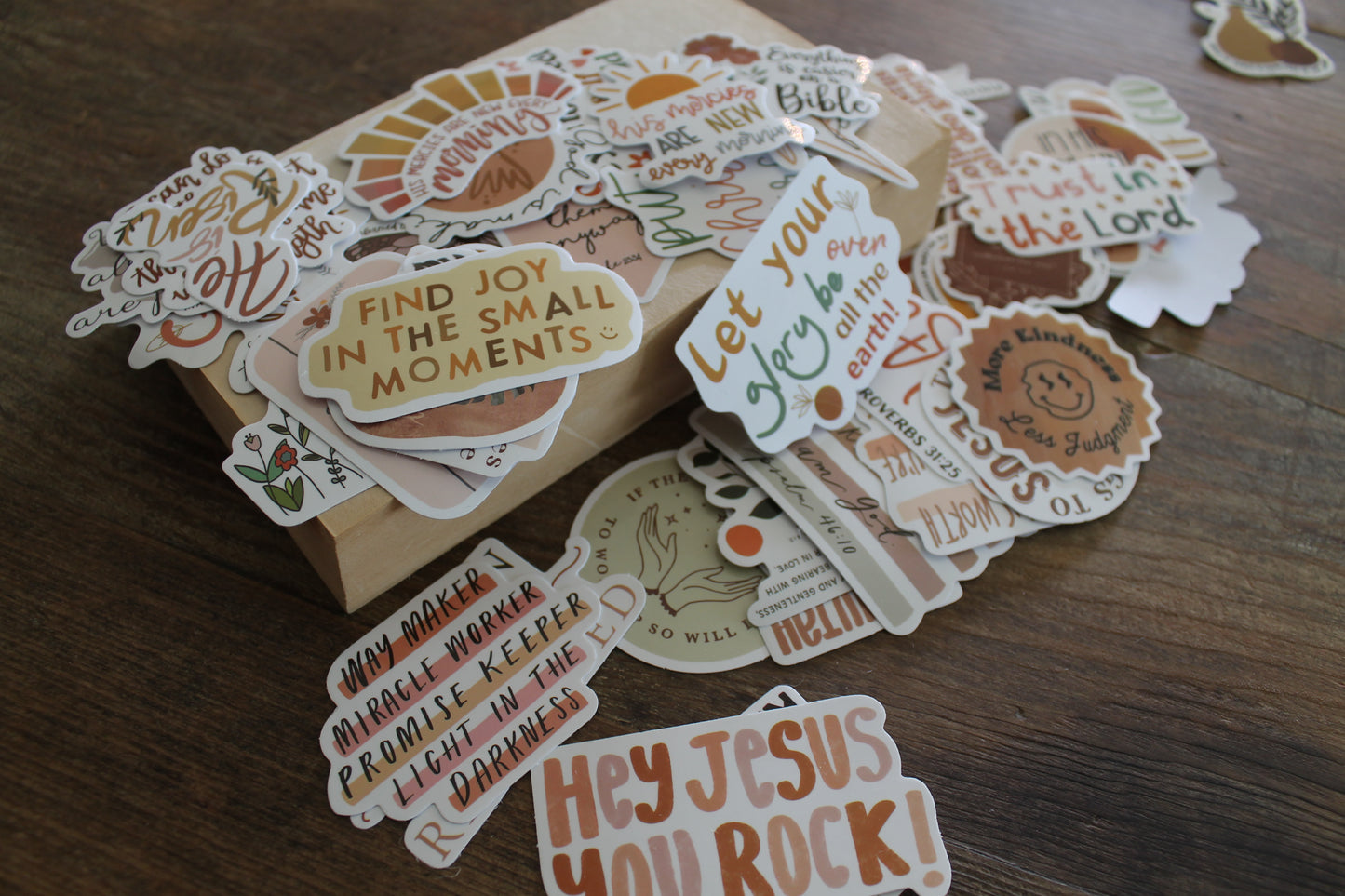 50pc. Boho Style Faith Stickers