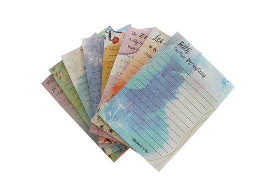 8pc Christian Bible Scripture Note Pads