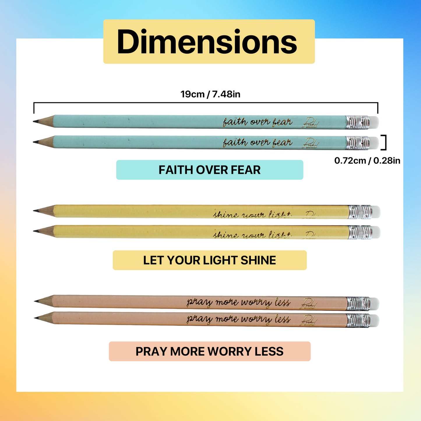 30pc. Faith Quote Pencils